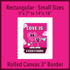 Rolled Canvas Small 3" border