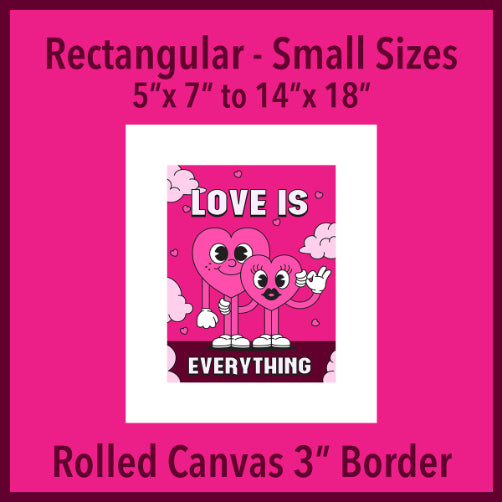 Rolled Canvas Small 3" border